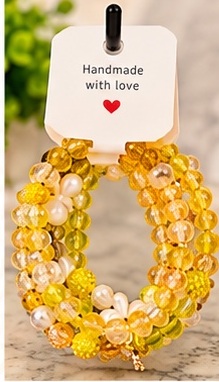 Bracelet 02 shown completely on its handmade display card