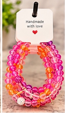 Bracelet 03 shown completely on its handmade display card