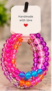 Bracelet 05 shown completely on its handmade display card