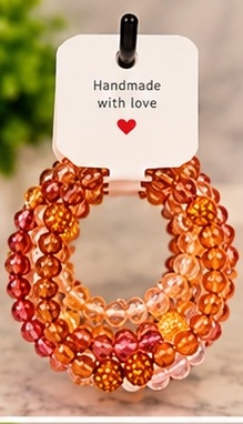 Bracelet 12 shown completely on its handmade display card