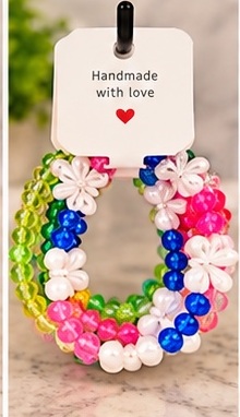 Bracelet 15 shown completely on its handmade display card